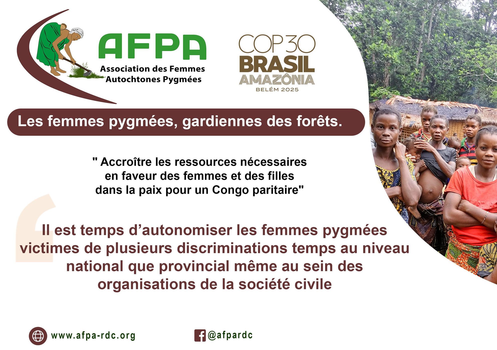 Donner une Voix aux Gardiennes de la Forêt : L’AFPA à la COP 30, un Impératif pour l’Action Climatique